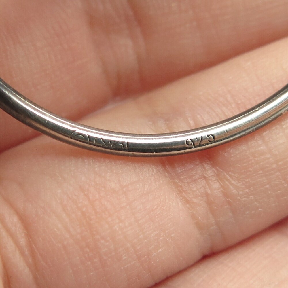 925 Sterling Silver Vintage Handcrafted Modernist Knot Pin Brooch - Picture 8 of 8